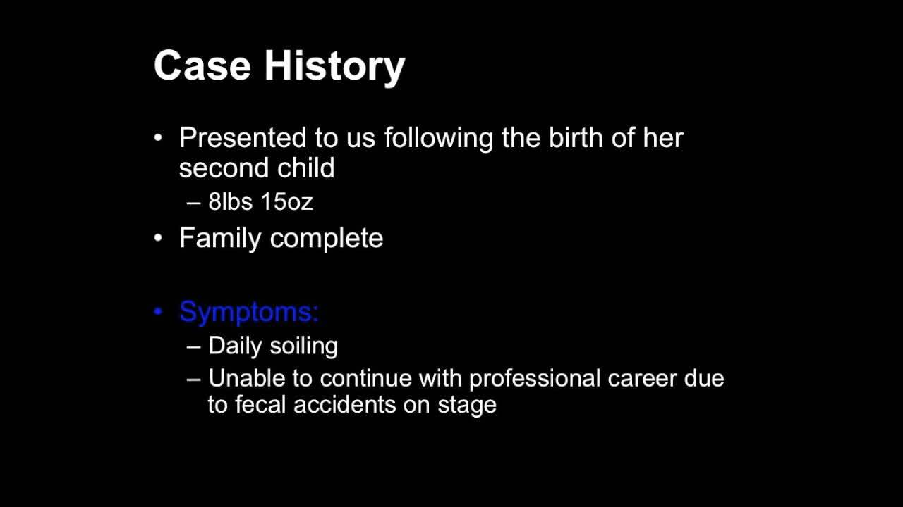 Perineal Body Disruption Following Unrecognized Obstetrical Trauma 