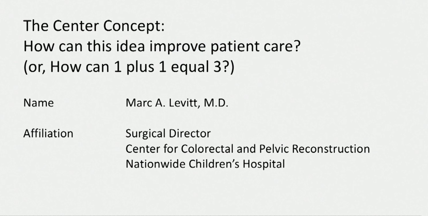 The Center Concept: How can this idea improve patient care?