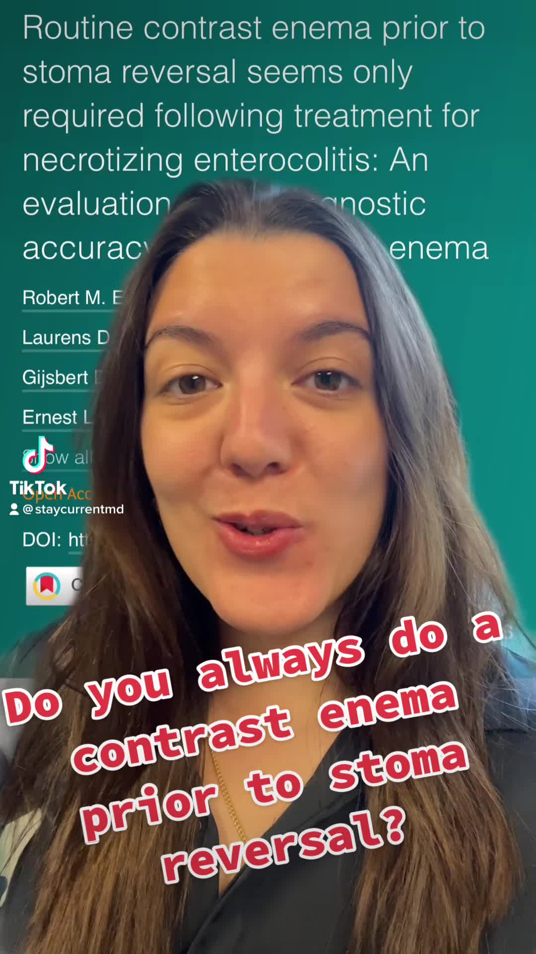 Routine contrast enema prior to stoma reversal seems only required following treatment for necrotizing enterocolitis: An evaluation of the diagnostic accuracy of the contrast enema