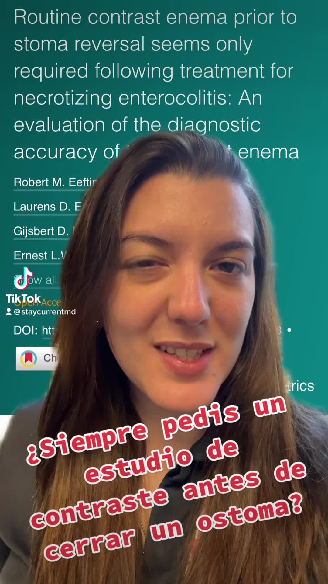 El colon por enema de rutina previo al cierre de ostomía parece ser requerido sólo luego de una enterocolitis necrotizante: Una evaluacion de la precision diagnostica del colon por enema
