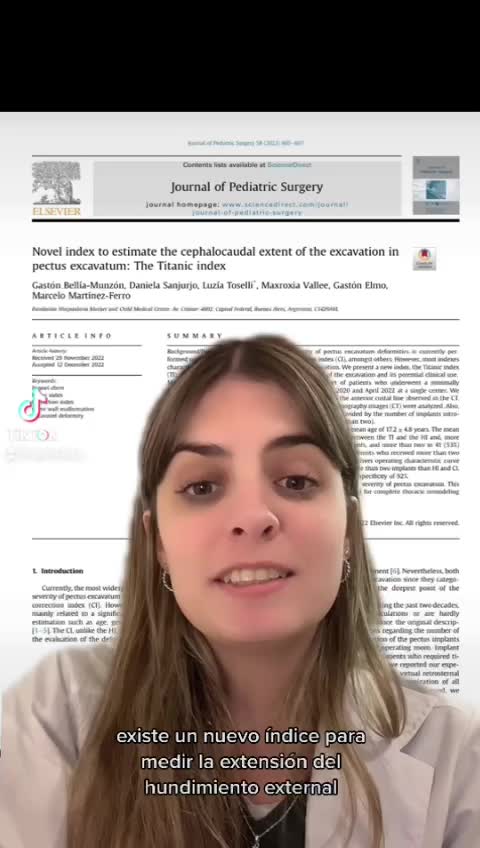 Novedoso indice para estimar la extensión cefalocaudal del hundimiento esternal en el pectus excavatum: El Índice Titanic