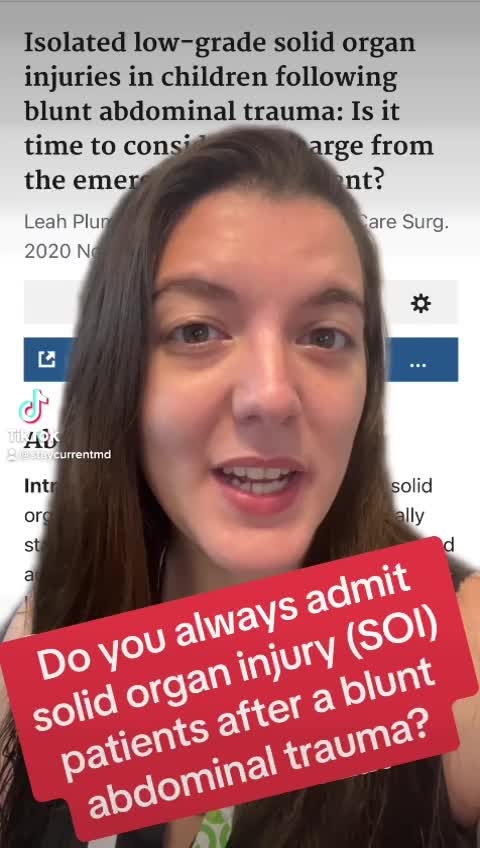 Isolated low-grade solid organ injuries in children following blunt abdominal trauma