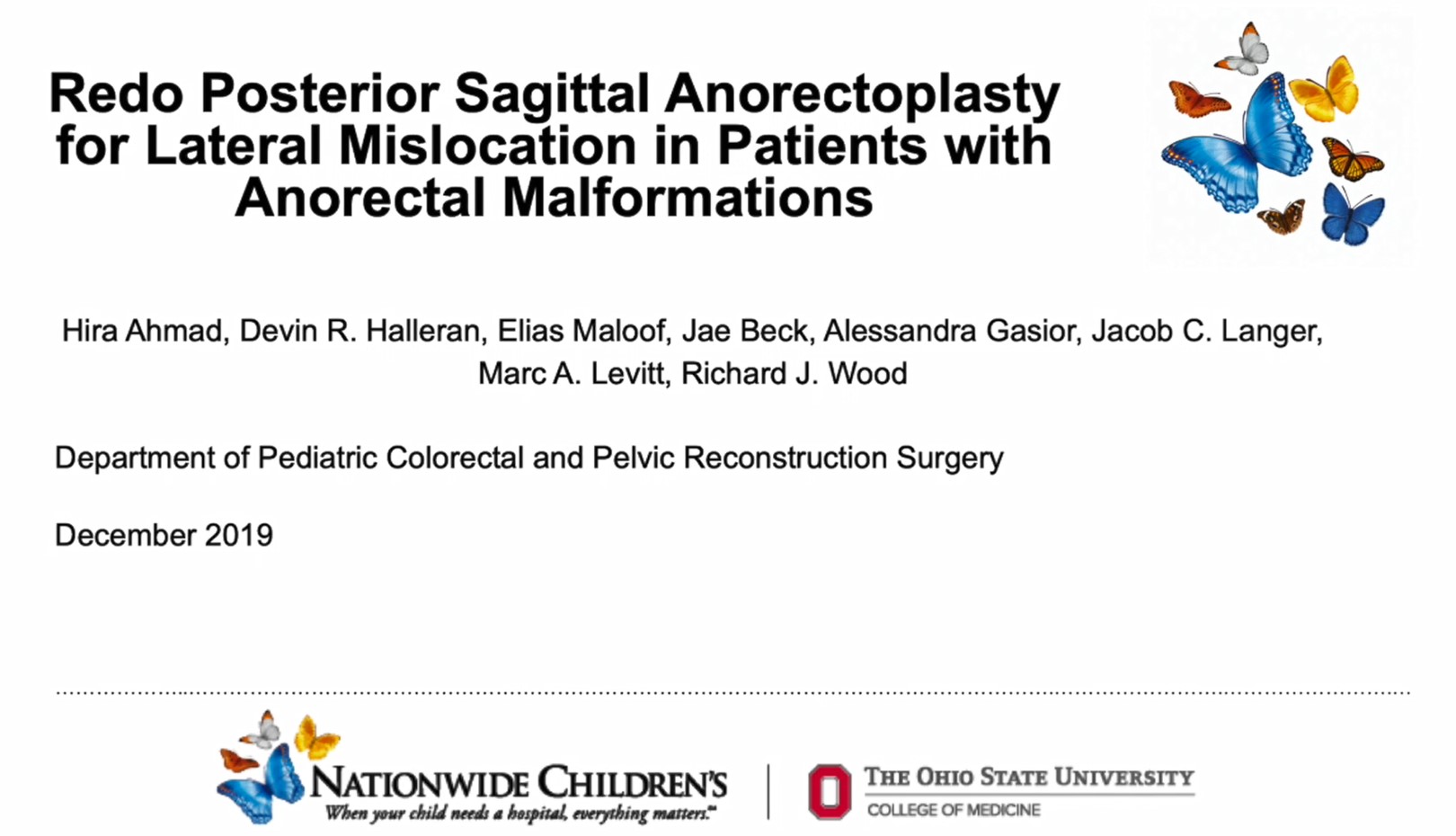 Redo Posterior Sagittal Anorectoplasty for Lateral Mislocation in Patients with Anorectal Malformations