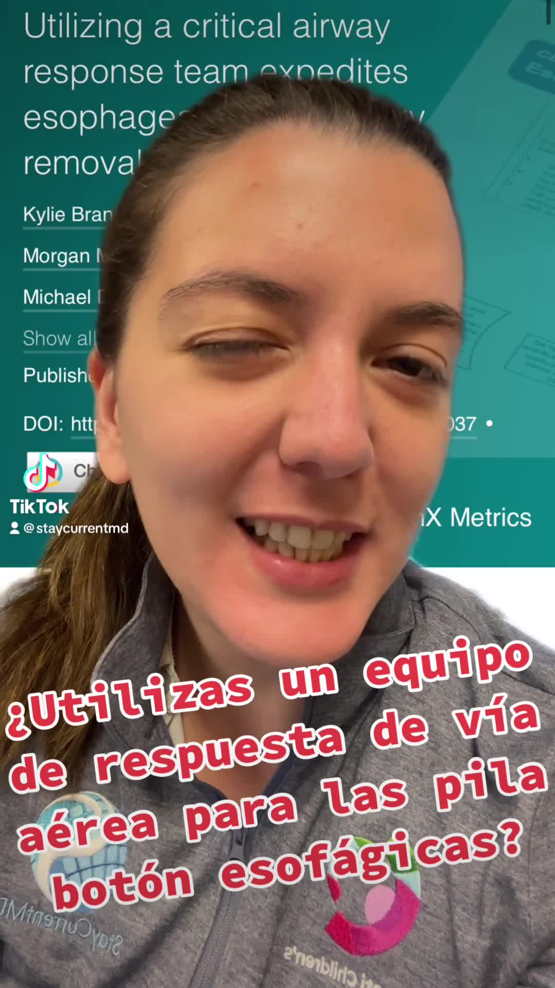 Utilizar un equipo de respuesta de vía aerea crítica acelera la extracción de la pila botón esofágica