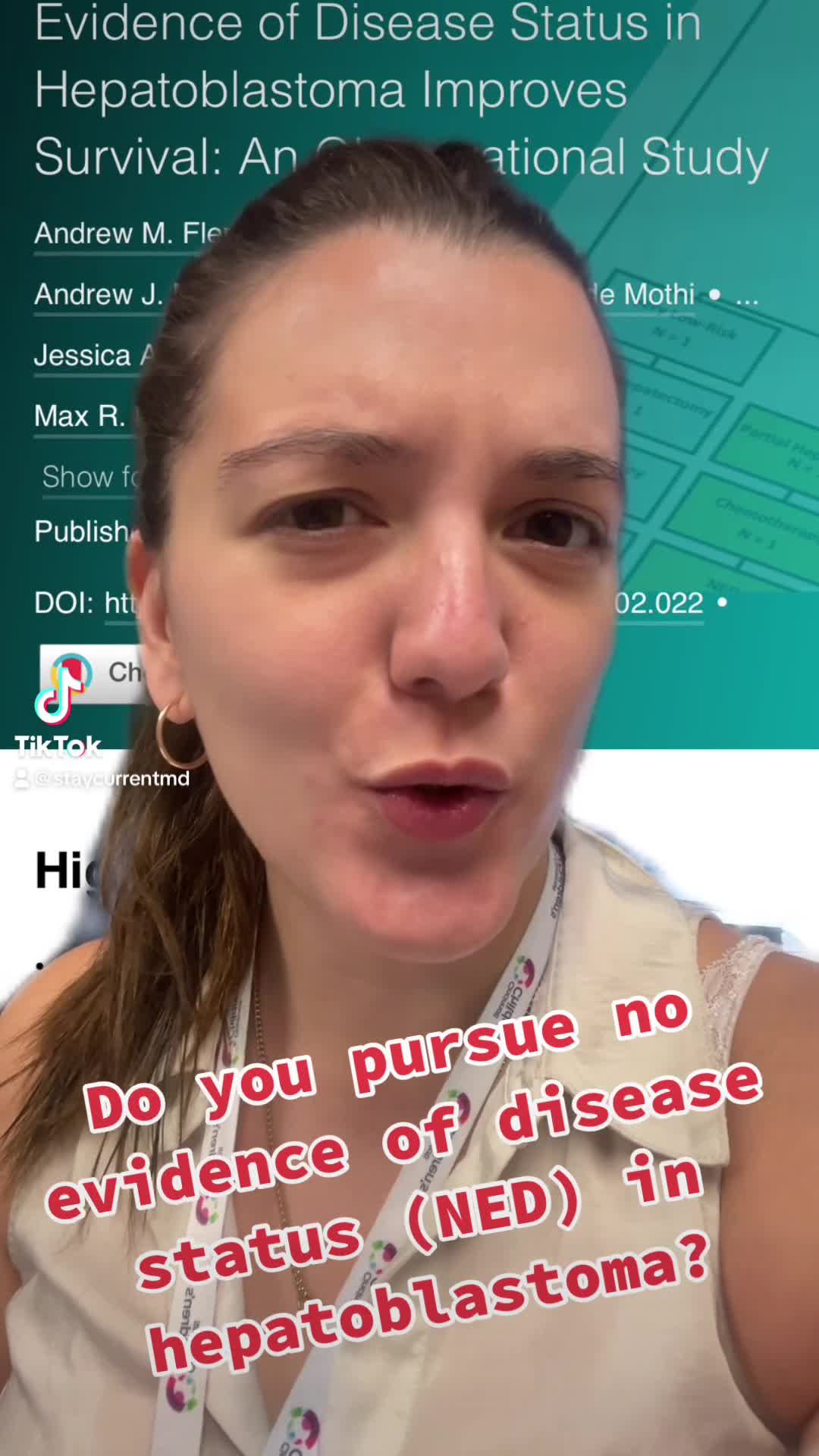 Aggressive Pursuit of No Evidence of Disease Status in Hepatoblastoma Improves Survival