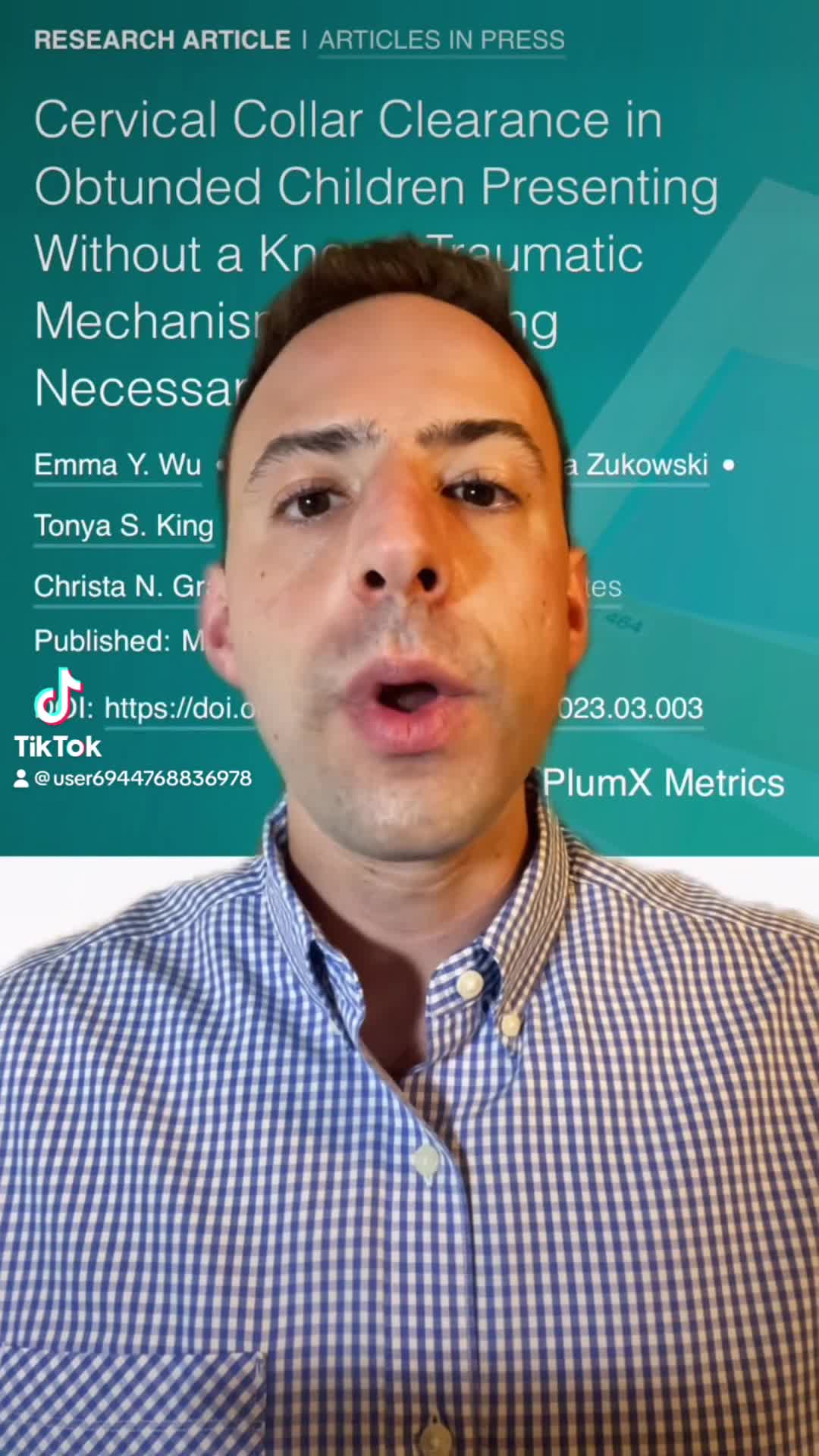 Cervical Collar clearance in obtunded children presenting without a known traumatic mechanism 