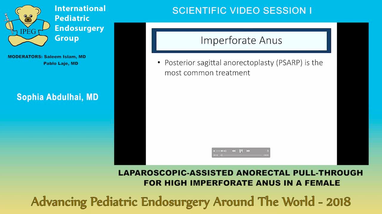 LAPAROSCOPIC-ASSISTED ANORECTAL PULL-THROUGH FOR HIGH IMPERFORATE ANUS IN A FEMALE