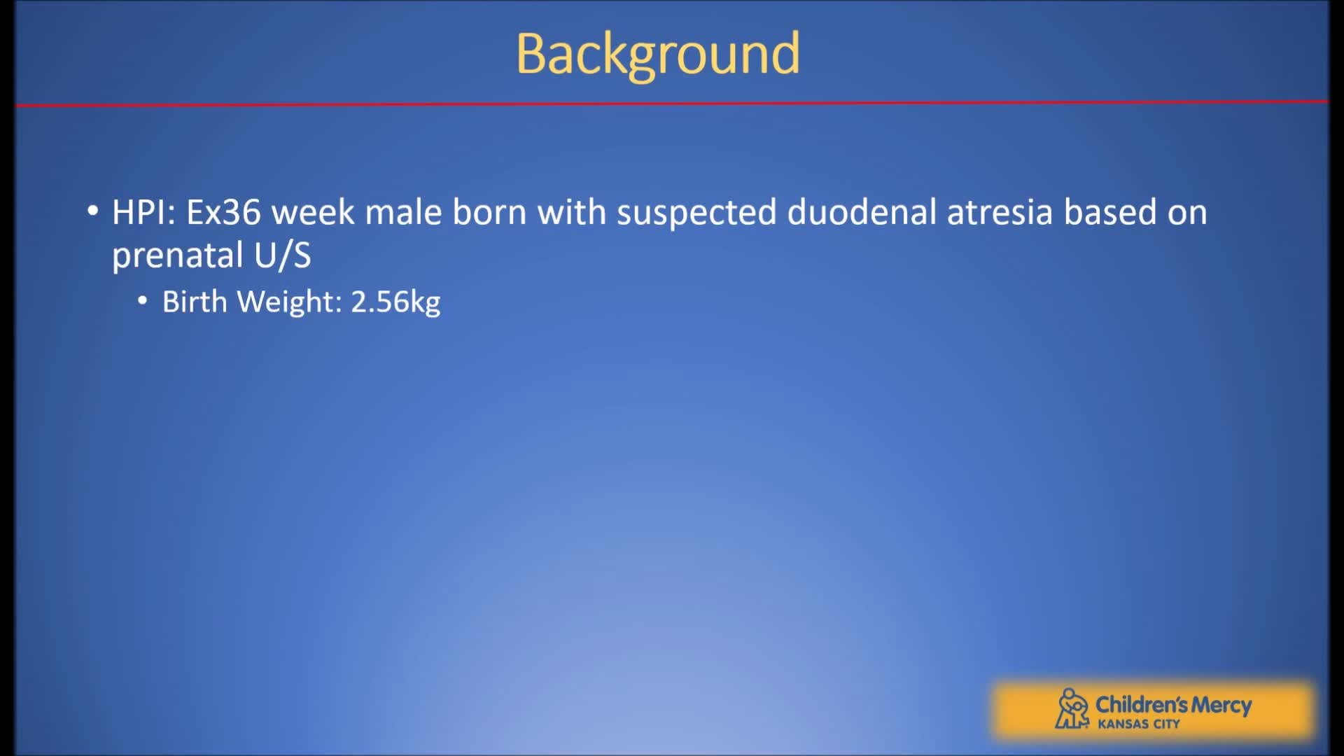 Laparoscopic Duodenal Atresia Repair with 5mm Endoscopic Stapler