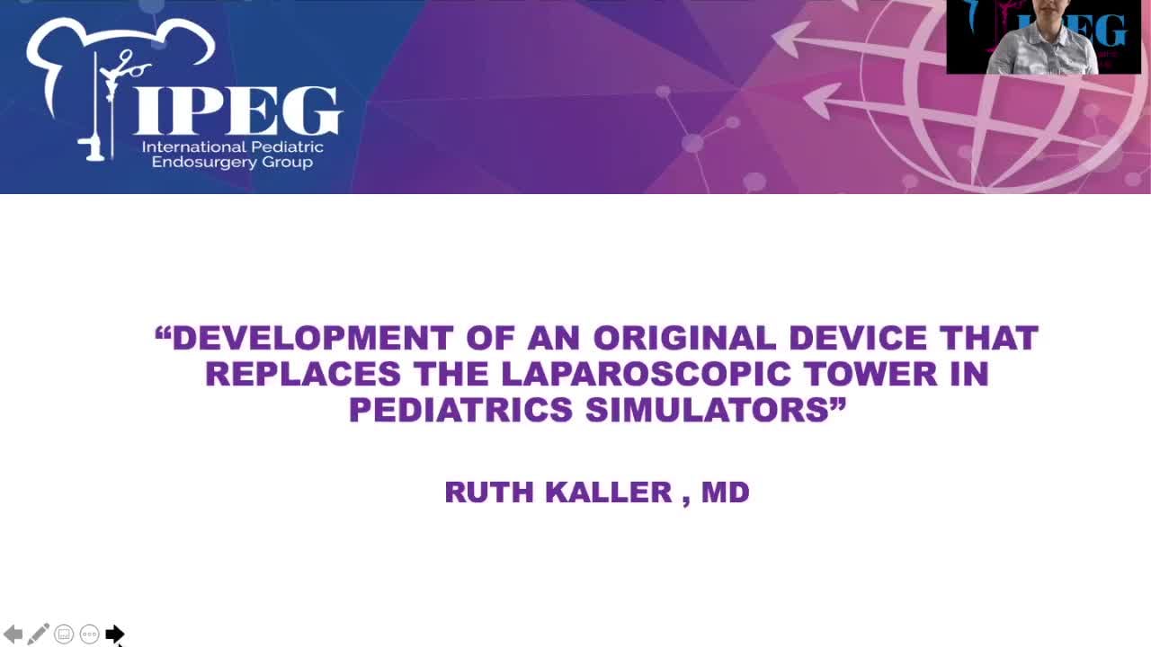 IPEG 2020 TOP ABSTRACT: DEVELOPMENT OF AN ORIGINAL DEVICE THAT REPLACES THE LAPAROSCOPIC TOWER IN PEDIATRIC SIMULATORS