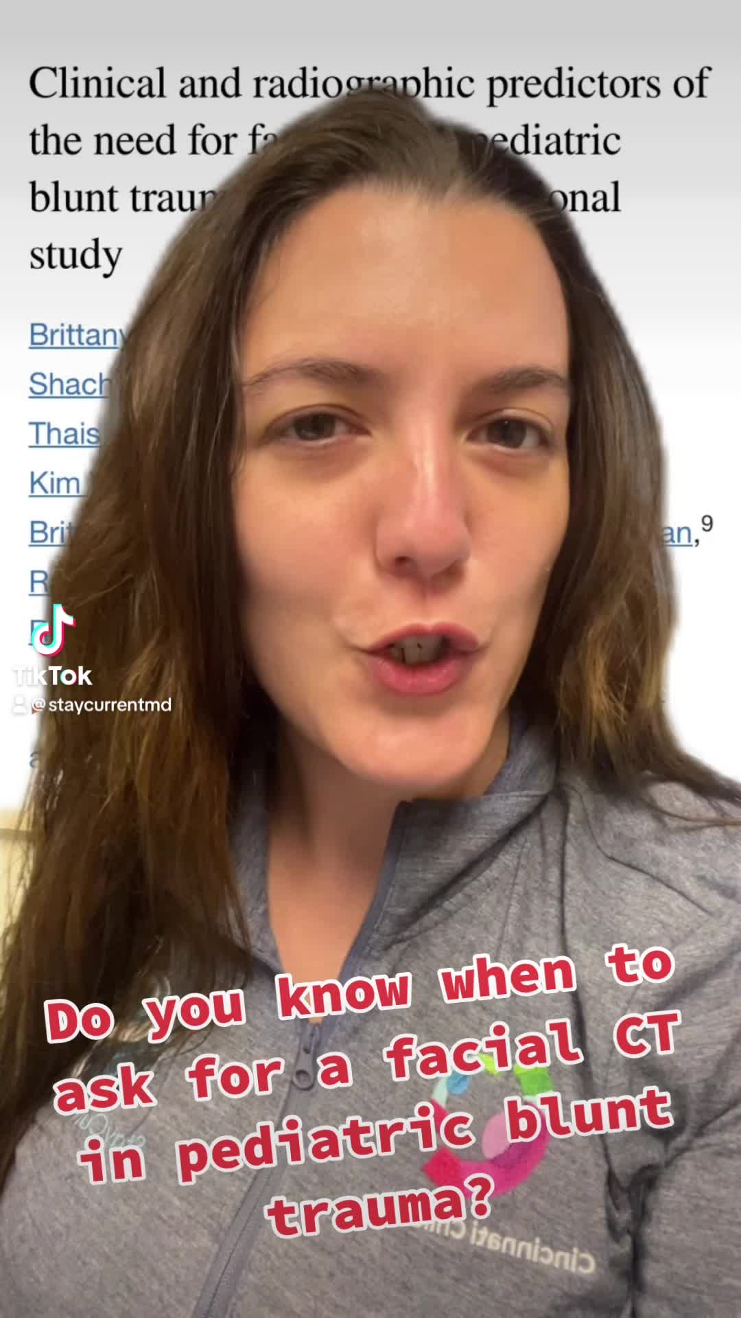 Clinical and radiographic predictors of the need for facial CT in pediatric blunt trauma