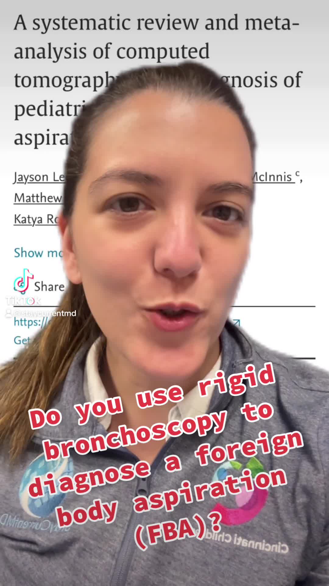 A systematic review and meta-analysis of computed tomography in the diagnosis of pediatric foreign body aspiration