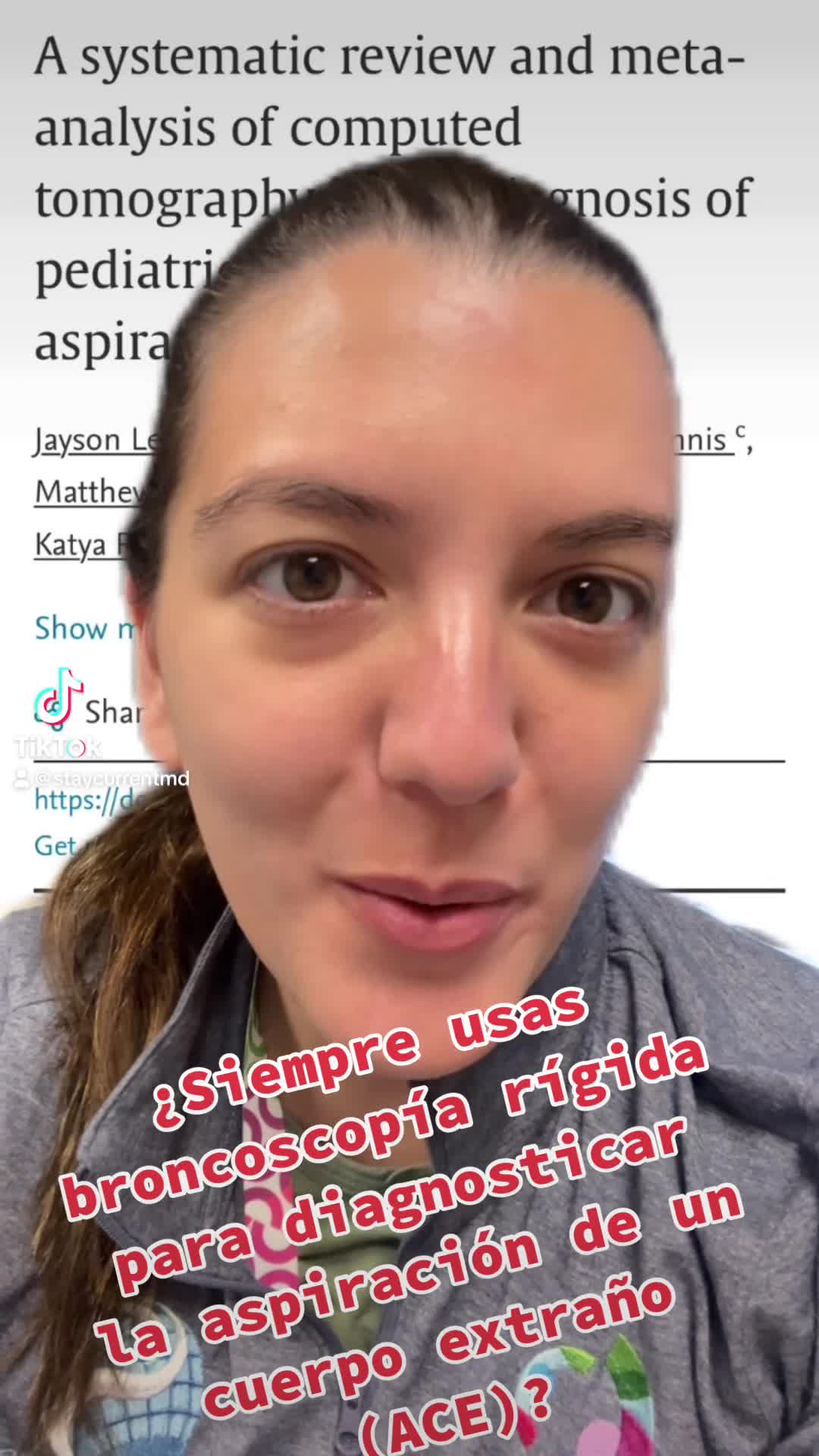 Una revisión sistemática y metanálisis de la tomografía computarizada en el diagnóstico de aspiración de cuerpo extraño pediátrico