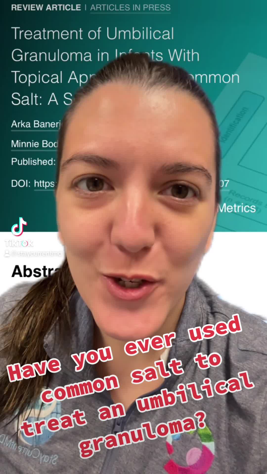 Treatment of Umbilical Granuloma in Infants With Topical Application of Common Salt