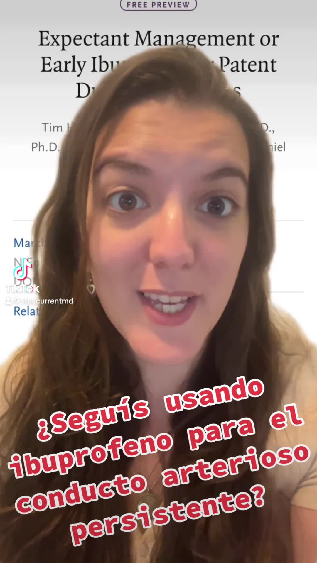 Manejo expectante o ibuprofeno temprano para el tratamiento del conducto arterioso persistente