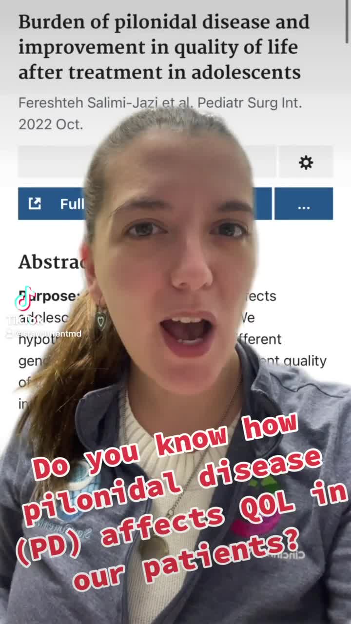 Burden of pilonidal disease and improvement in quality of life after treatment in adolescents