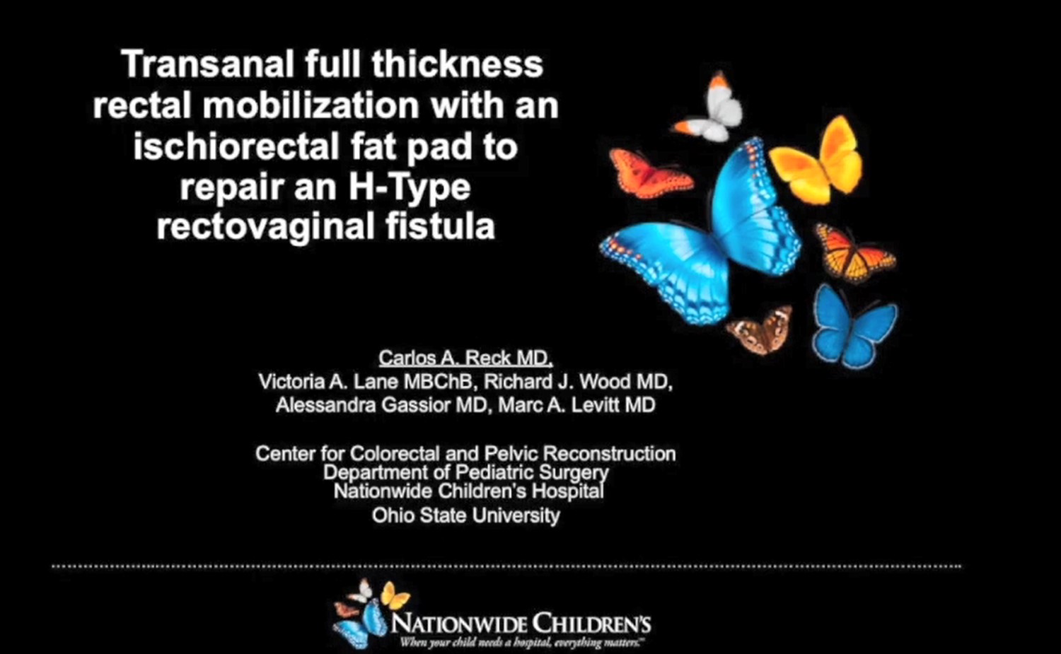 Transanal full thickness rectal mobilization with an ischiorectal fat pad to repair an H-Type rectovaginal fistula