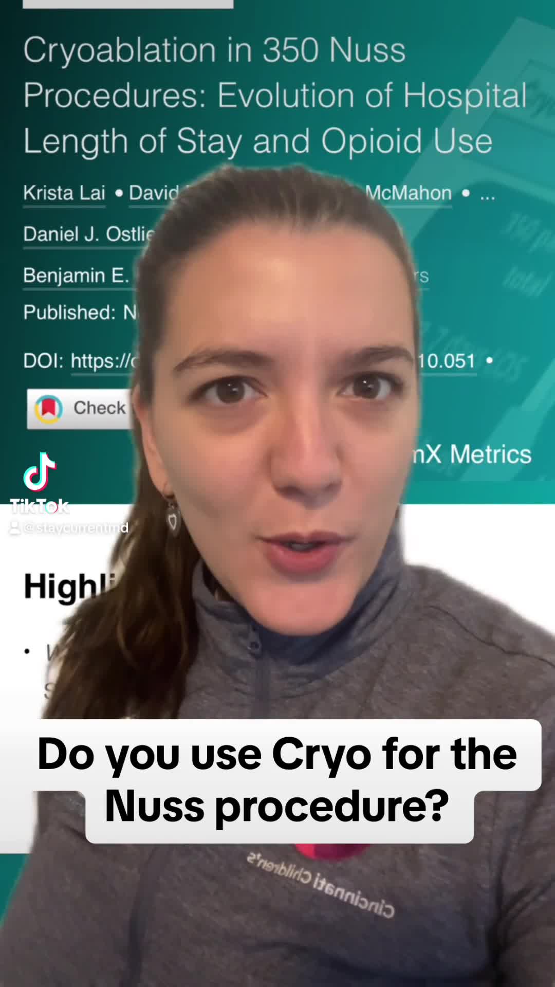 Cryoablation in 350 Nuss procedures