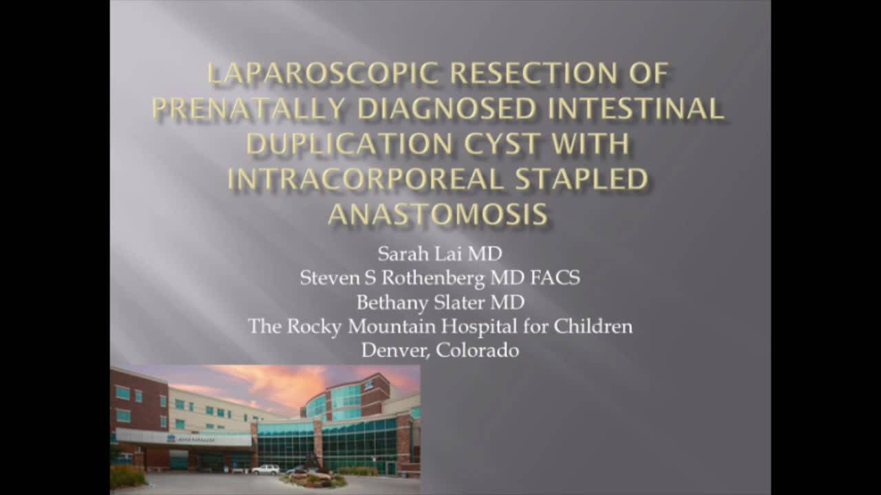 Laparoscopic Intestinal Duplication Cyst Repair - Technique