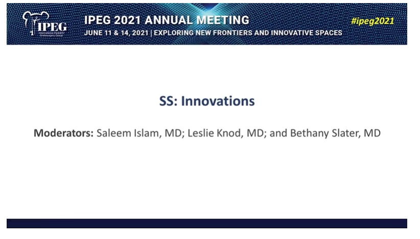 IPEG 2021 - Innovations Session