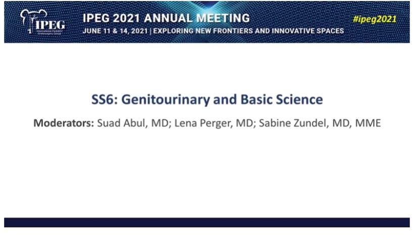 IPEG 2021 - SS6 Genitourinary and Basic Science