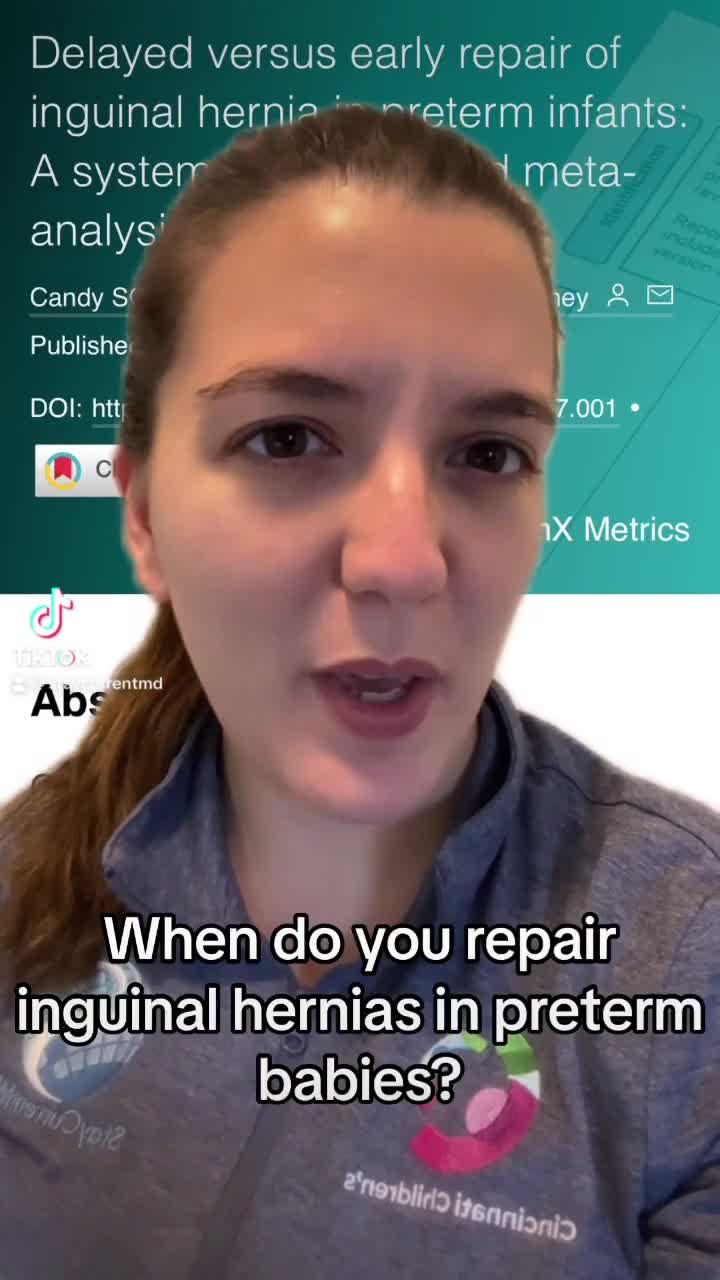 Delayed versus early repair of inguinal hernia in preterm infants