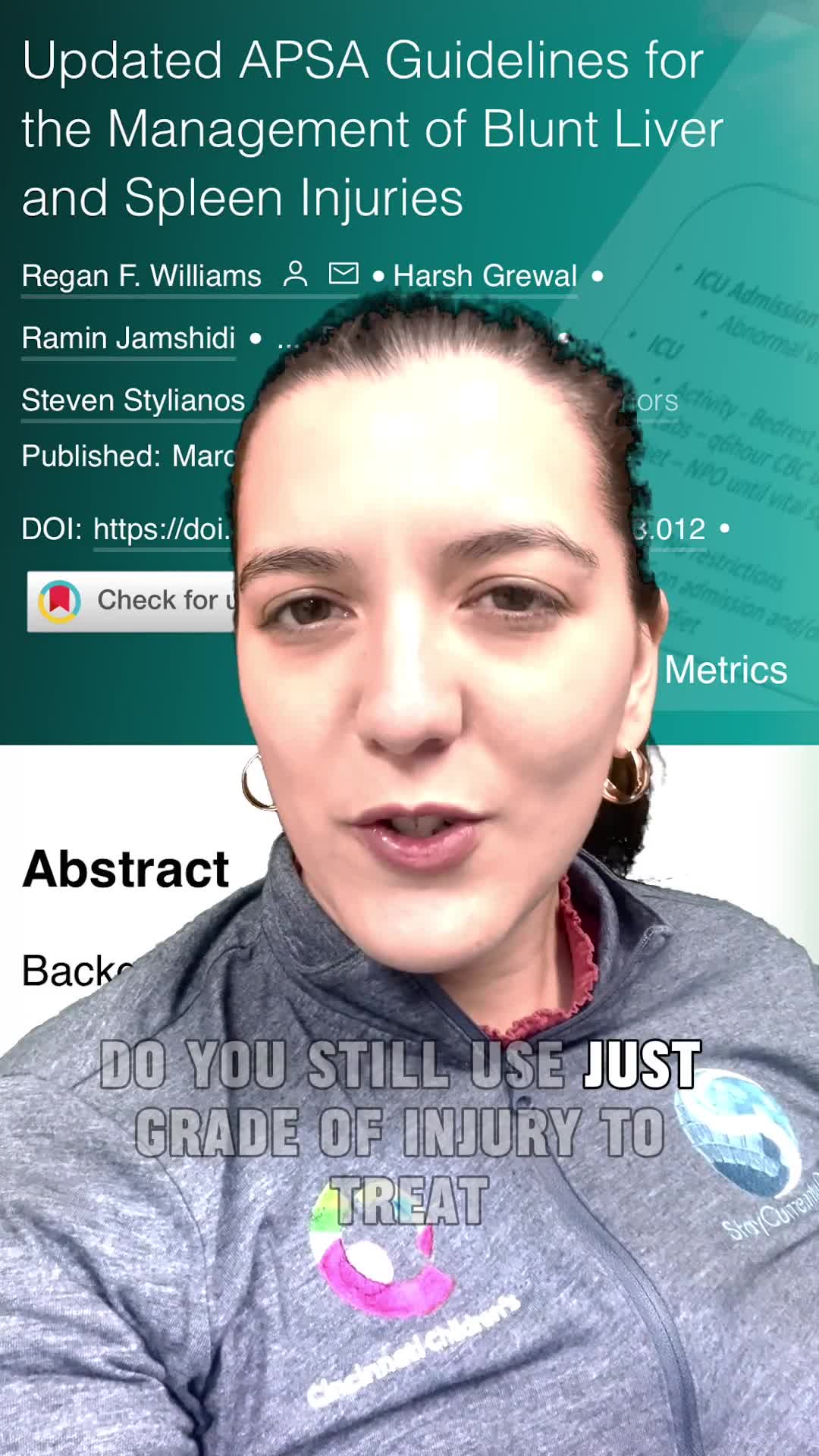 Updated APSA Guidelines for the Management of Blunt Liver and Spleen Injuries