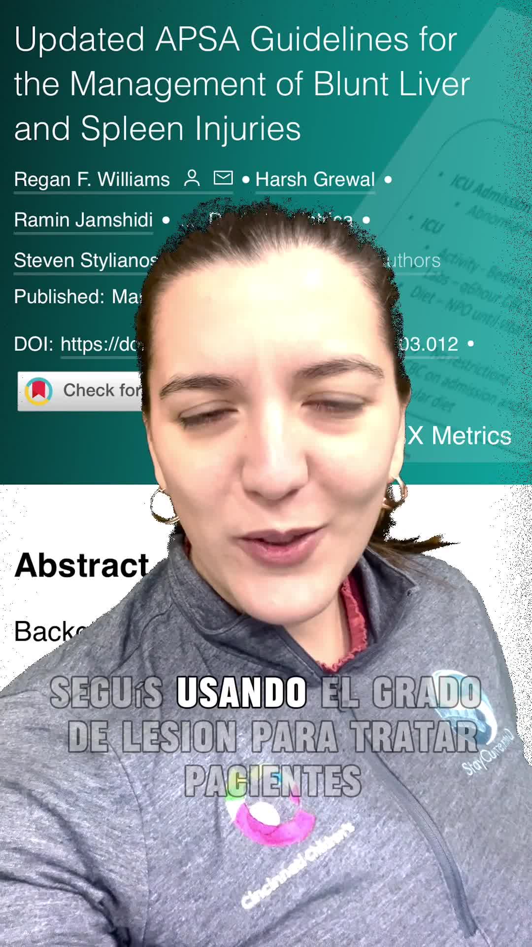 Guías APSA actualizadas para el tratamiento de lesiones contusas del hígado y del bazo