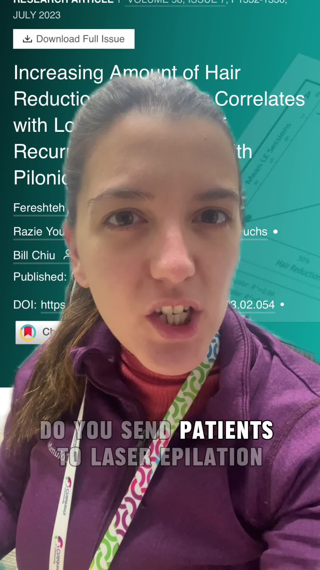  Increasing Amount of Hair Reduction using Laser Correlates with Lower Probability of Recurrence in Patients with Pilonidal Disease