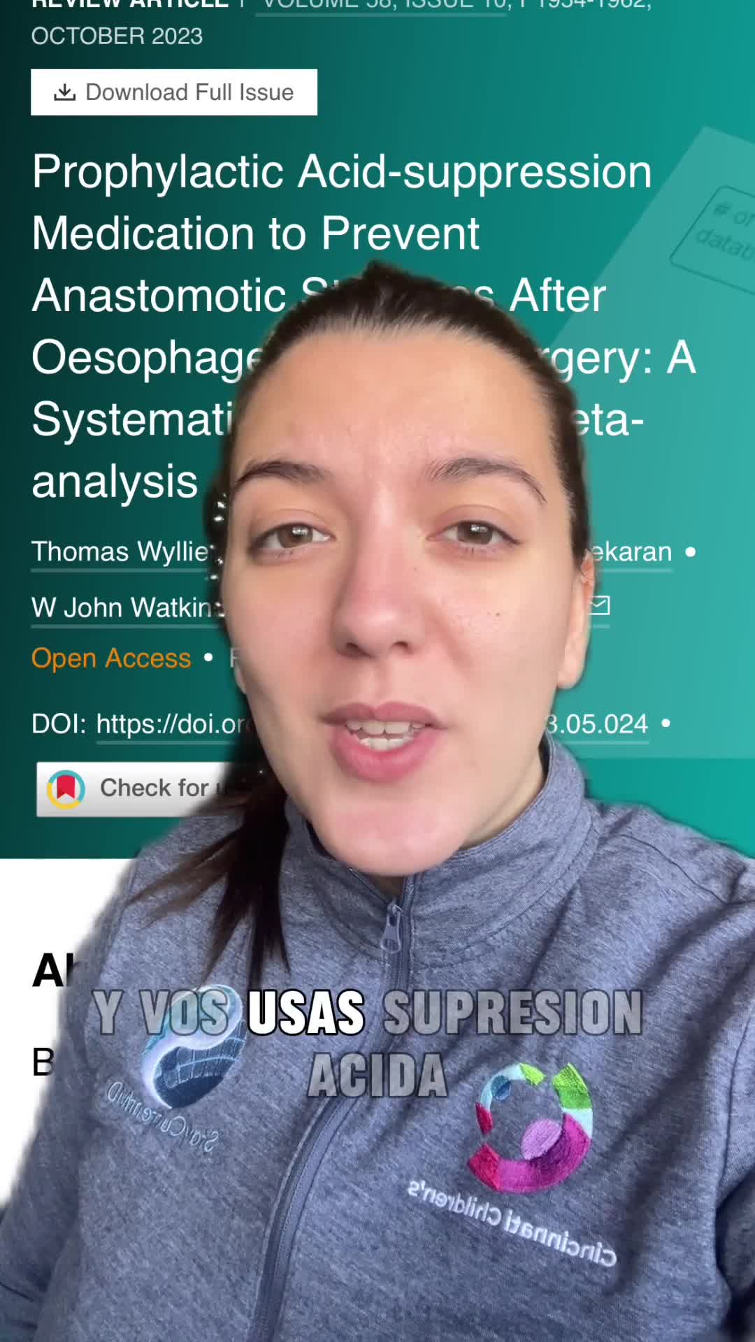 Supresión ácida profiláctica para prevenir estenosis anastomóticas después de la cirugía de atresia esofágica