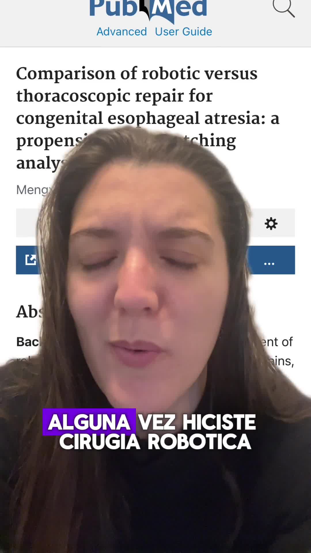 Comparación de la cirugía robótica versus toracoscópica para la reparación de la atresia de esófago