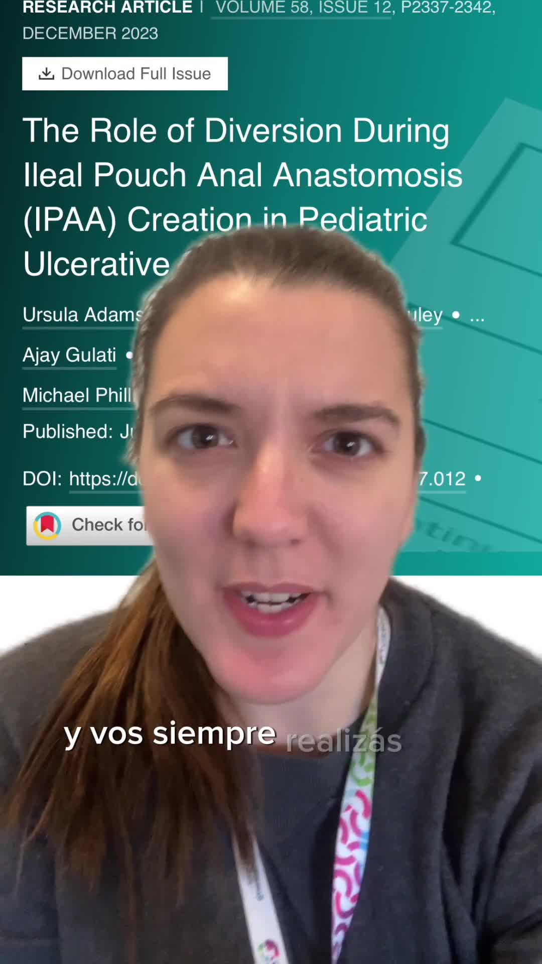 El papel de la ostomía durante la creación del Pouch ileal coon anastomosis anal (IPAA) en la colitis ulcerosa pediátrica - JPS