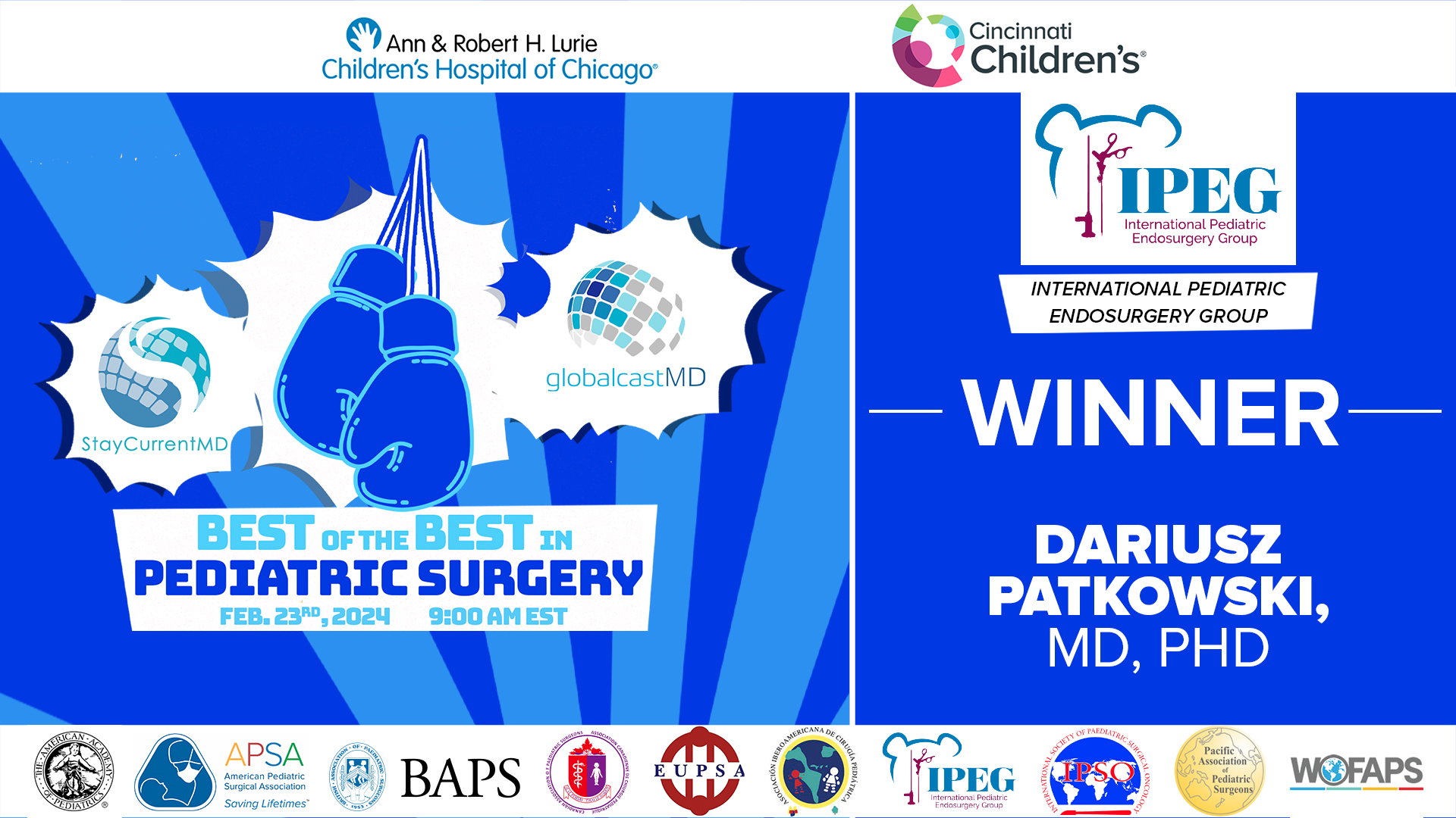 Overall Winner: Dariusz Patkowski, MD - Best of the Best in Pediatric Surgery 2024
