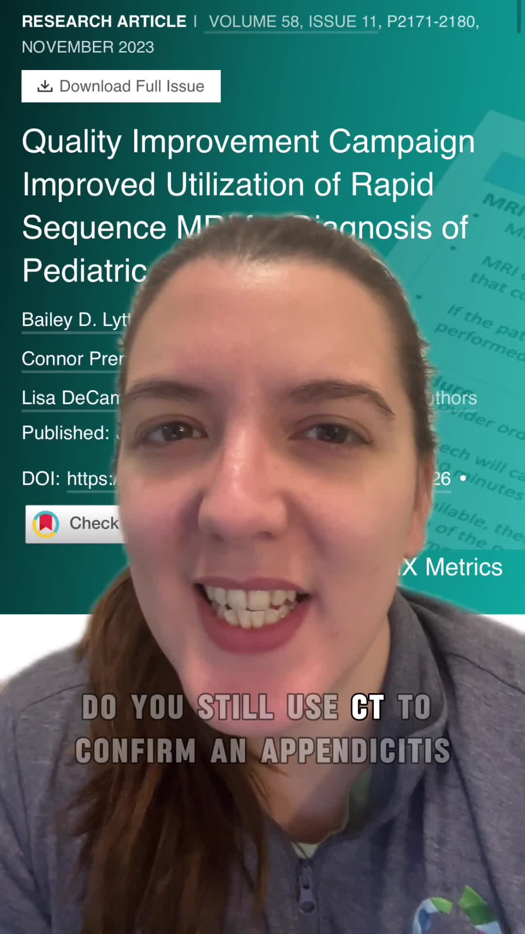 Quality Improvement Campaign Improved Utilization of Rapid Sequence MRI for Diagnosis of Pediatric Appendicitis