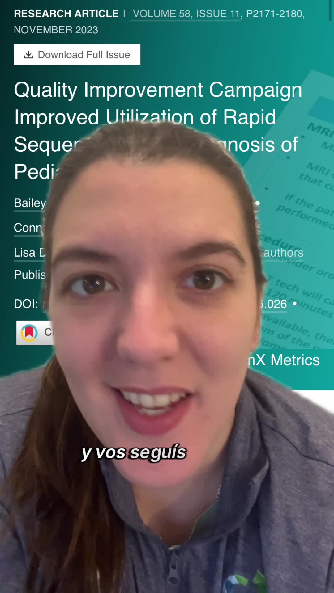 La campaña de mejora de la calidad mejoró la utilización de la resonancia magnética de secuencia rápida para el diagnóstico de la apendicitis pediátrica