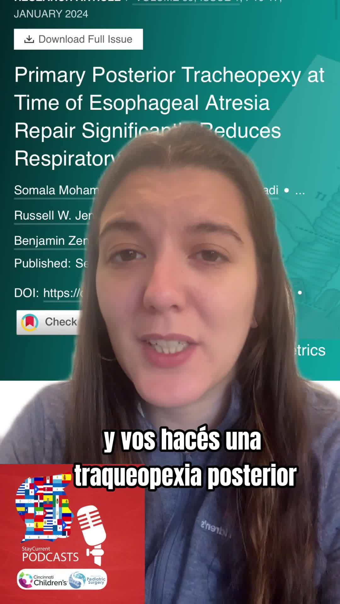La traqueopexia posterior primaria en el momento de la reparación de la atresia esofágica reduce significativamente la morbilidad respiratoria