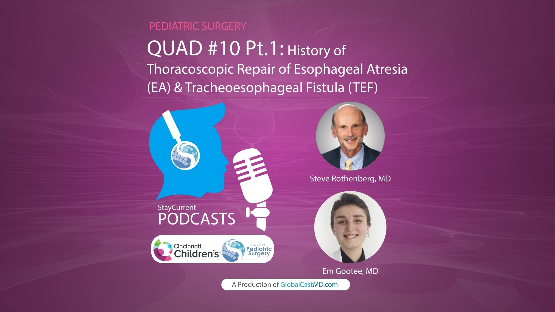 QUAD #10 Pt.1: History of Thoracoscopic Repair of Esophageal Atresia (EA) & Tracheoesophageal Fistula (TEF) with Dr. Steve Rothenberg