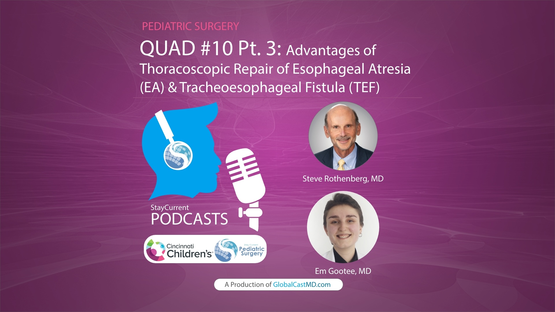 QUAD #10 Pt.3: Advantages of Thoracoscopic Repair of Esophageal Atresia with Dr. Steve Rothenberg