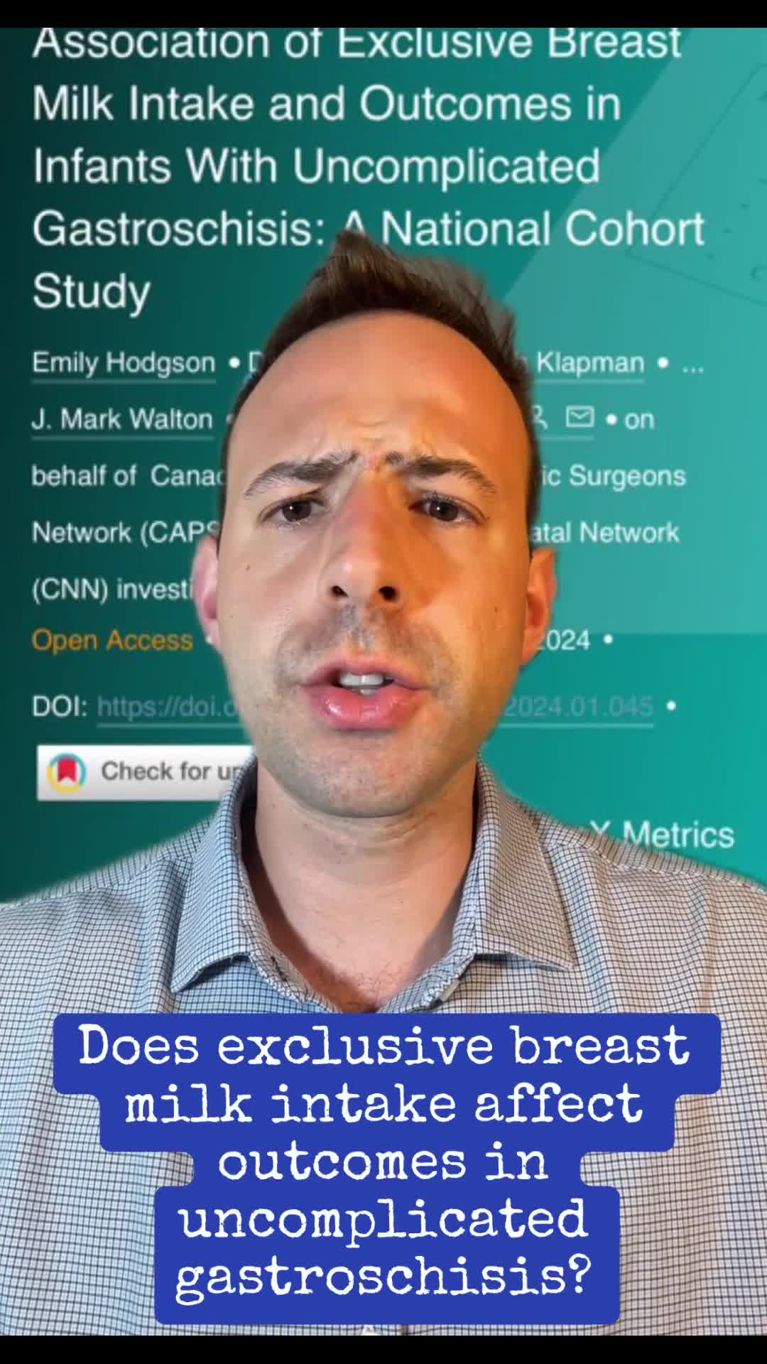 Association of Exclusive Breast Milk Intake and Outcomes in Infants With Uncomplicated Gastroschisis: A National Cohort Study