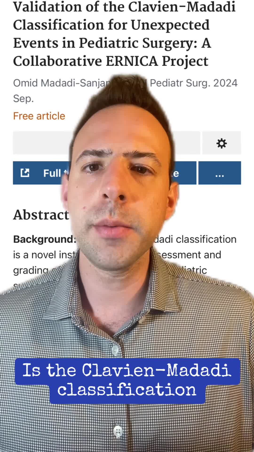 Validation of the Clavien-Madadi Classification for Unexpected Events in Pediatric Surgery: A Collaborative ERNICA Project