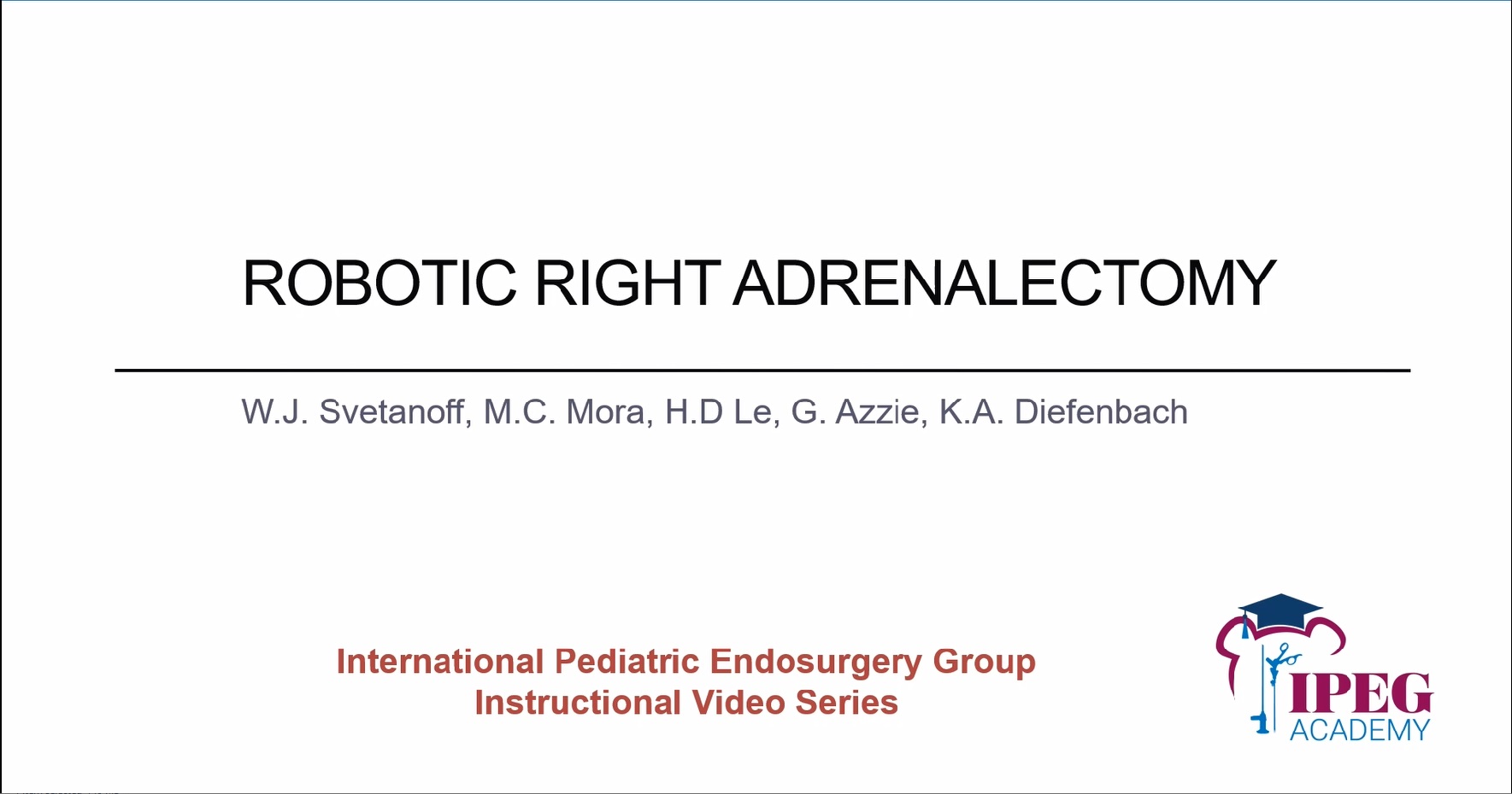 IPEG Academy: Robotic Right Adrenalectomy