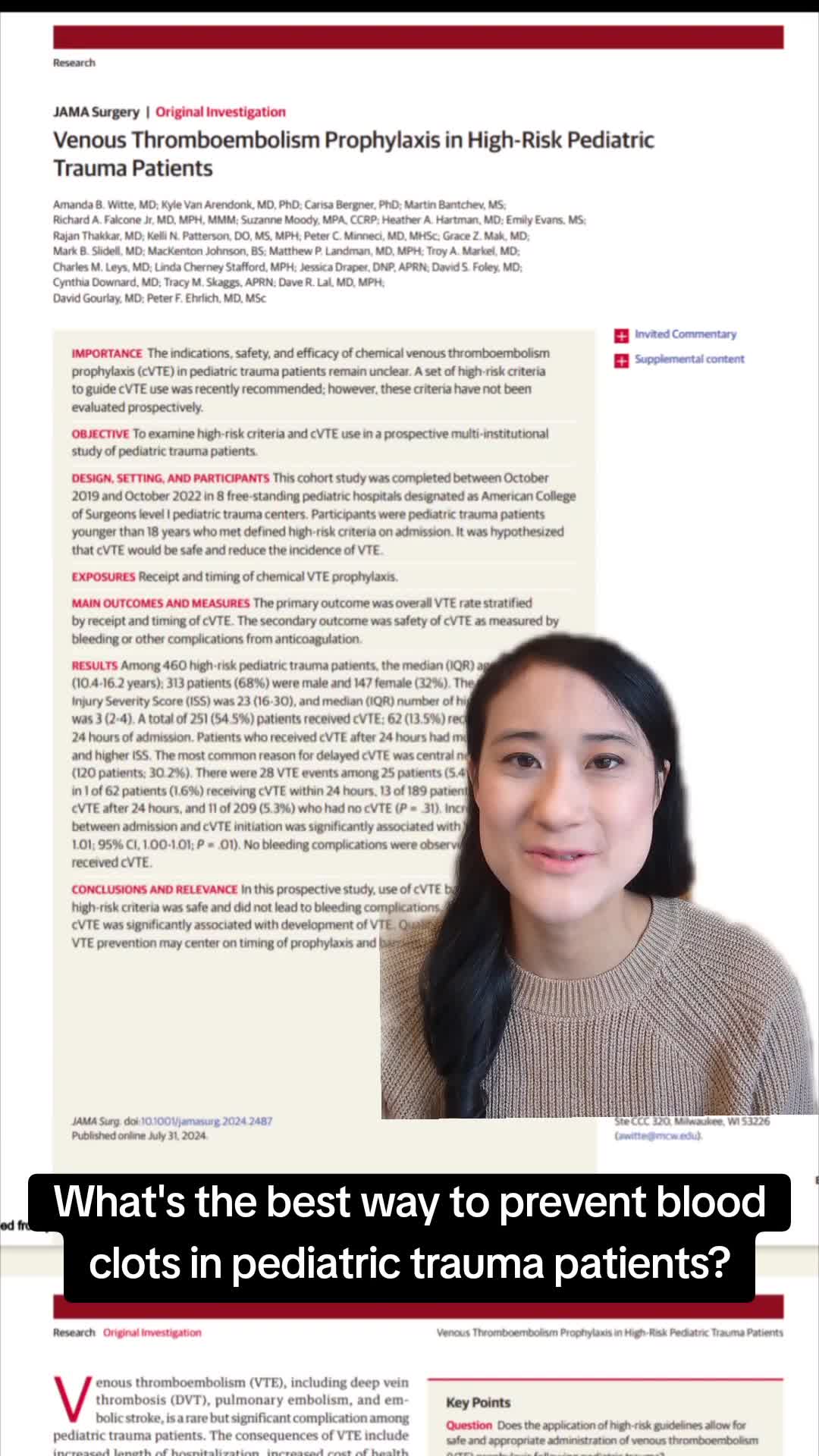 Venous Thromboembolism Prophylaxis in High-Risk Pediatric Trauma Patients