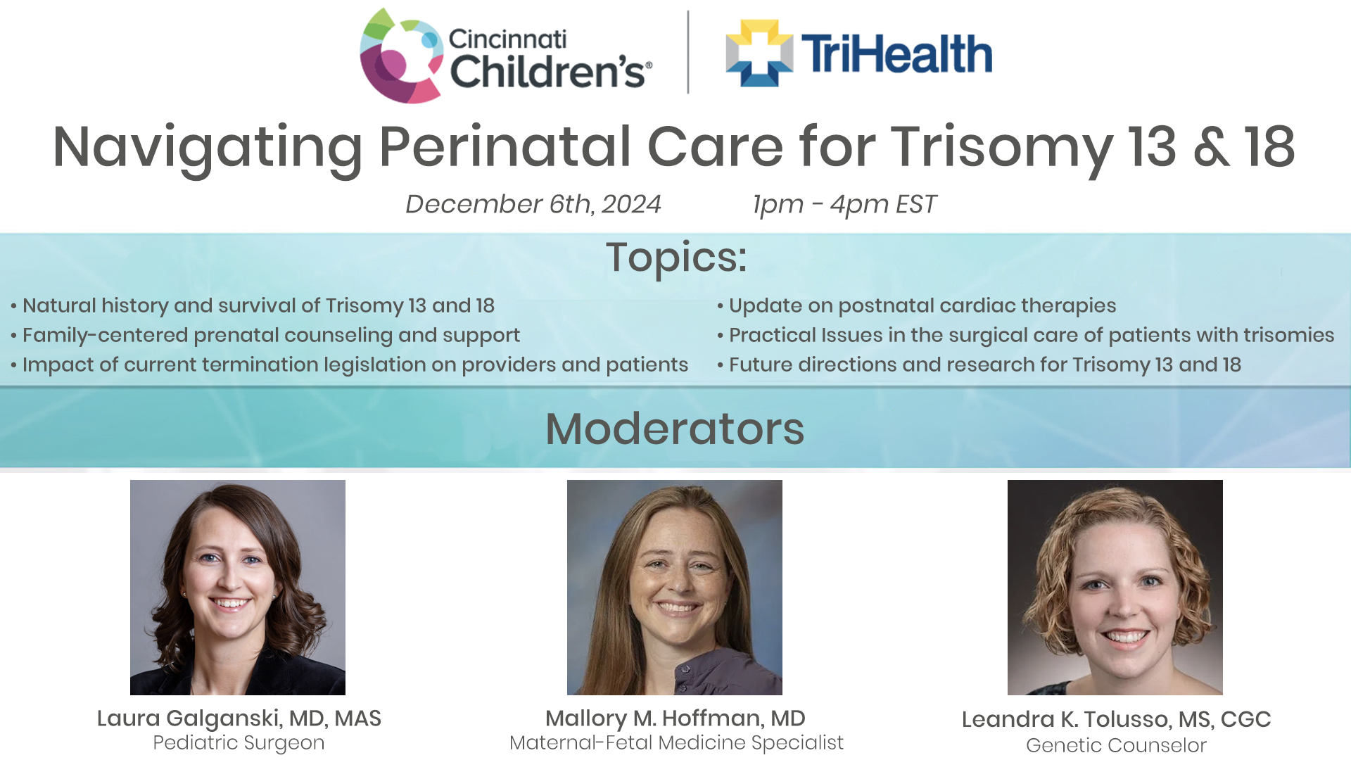 John Carey, MD - 2024 Fetal Care Center Navigating Perinatal Care for Trisomy 13 & 18