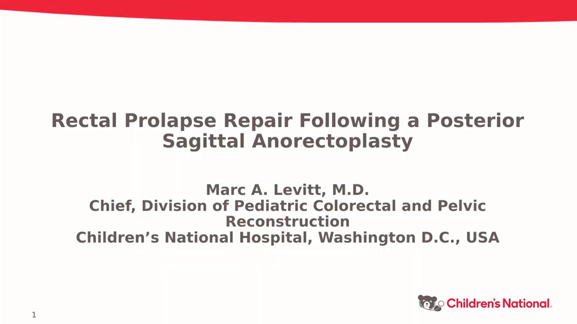 Rectal Prolapse Repair Following a Posterior Sagittal Anorectoplasty